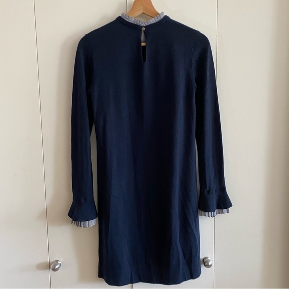 🍂fall drop🍂 Club Monaco Wool sweater dress with cotton stripe details - Picture 4 of 7